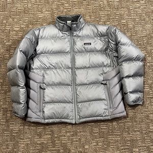 Gray Patagonia puffer coat